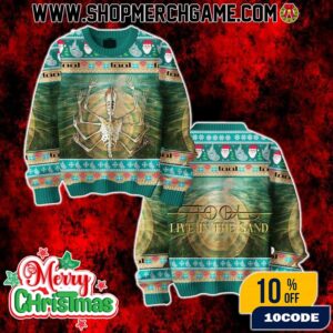 Tool Live In The Sand 2025 Ugly Christmas Sweater Band Merch Holiday Knit Pullover