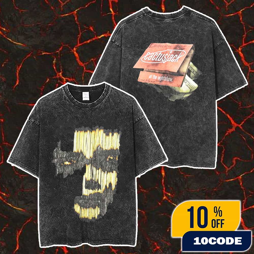 Travis Scott Circus Maximus Cactus Con Collection New Arrivals Cactus Nightshow Match Merch Unisex Two Sided Washed T-Shirt Travis Scott Circus Maximus Cactus Con Collection New Arrivals Cactus Nightshow Match Merch Unisex Two Sided Washed T-Shirt