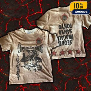 Travis Scott Circus Maximus Live In Asia Macao China Event Tee Skeleton Witch Artwork On October 29 2025 At Macao Outdoor Performance Venue Unisex T-Shirt