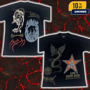 Travis Scott Live in Asia Circus Maximus 2025 New Merch On October 25 2025 At Goyang Stadium Seoul Event Tee Unisex Two Sides T-Shirt