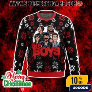 Ugly Sweater Christmas The Boys Gorillaz Style Amazon Series Knitted Pullover With Nordic Pattern Snowflakes Holiday Party Gift For TV Show Lovers