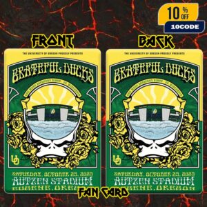 University Of Oregon Ducks x Grateful Dead On October 25 2025 Oregon Ducks vs Wisconsin Badgers Game At Autzen Stadium Poster Event Artwork Fan Card University Of Oregon Ducks x Grateful Dead On October 25 2025 Oregon Ducks vs Wisconsin Badgers Game At Autzen Stadium Poster Event Artwork Fan Card