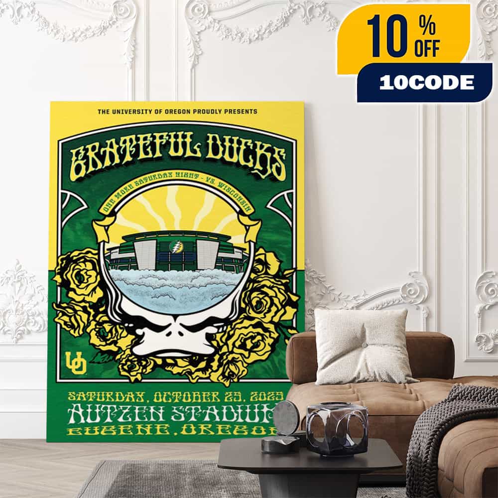 University Of Oregon Ducks x Grateful Dead On October 25 2025 Oregon Ducks vs Wisconsin Badgers Game At Autzen Stadium Poster Event Artwork Poster Canvas Home Decor University Of Oregon Ducks x Grateful Dead On October 25 2025 Oregon Ducks vs Wisconsin Badgers Game At Autzen Stadium Poster Event Artwork Poster Canvas Home Decor
