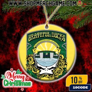 University Of Oregon Ducks x Grateful Dead On October 25 2025 Oregon Ducks vs Wisconsin Badgers Game At Autzen Stadium Poster Event Artwork Tree Decorations Christmas Ornament