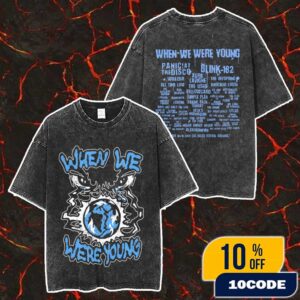When We Were Young Festival On October 18-19 2025 At Las Vegas Festival Grounds Presented By 7-Eleven Overseer Lineup Merch Unisex Two Sided Washed T-Shirt