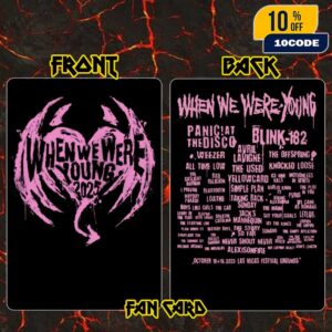 When We Were Young Festival On October 18-19 2025 At Las Vegas Festival Grounds Presented By 7-Eleven Winged Heart Lineup Fan Card
