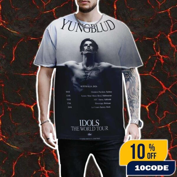 Yungblud Idols The World Tour 2026 In Australia On January Fan Gifts All Over Print T-Shirt