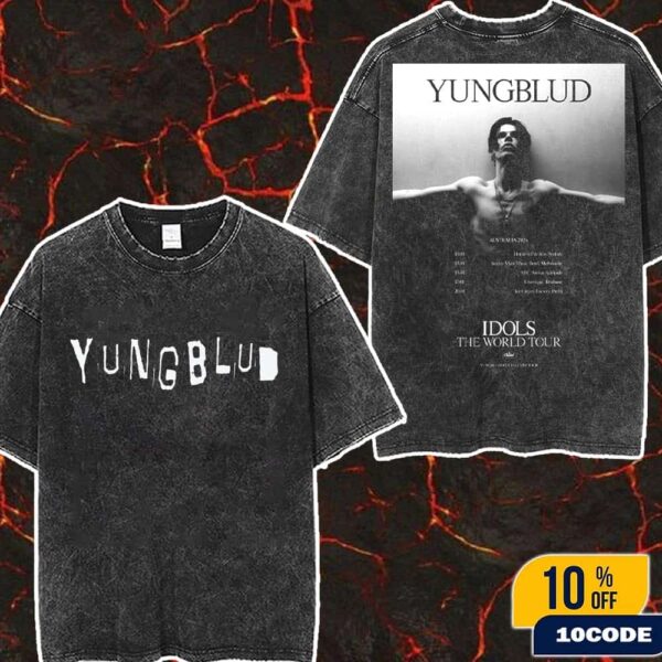 Yungblud Idols The World Tour 2026 In Australia On January Fan Gifts Washed Two Sides T-Shirt