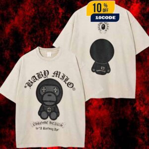 A Bathing Ape Japan Exclusive Chrome Hearts Baby Milo Tee New 2025 Collections Two Sides Washed Unisex T-Shirt