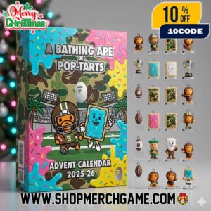 A Bathing Ape x Pop Tarts Bowl NCAA Advent Calendar Ornament 2025-26 Camo Football Collectible Mascot Trophy Sprinkles Christmas Countdown Gift Orlando