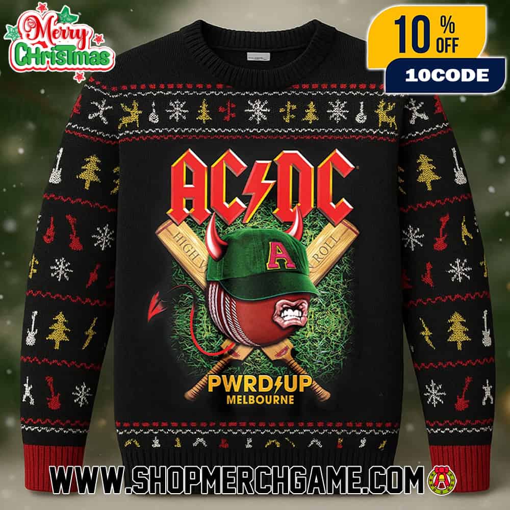 AC/DC Rock Band Ugly Christmas Sweater Knitted Holiday Pullover Power Up Melbourne Unisex Snowflake Tree Pattern AC/DC Rock Band Ugly Christmas Sweater Knitted Holiday Pullover Power Up Melbourne Unisex Snowflake Tree Pattern
