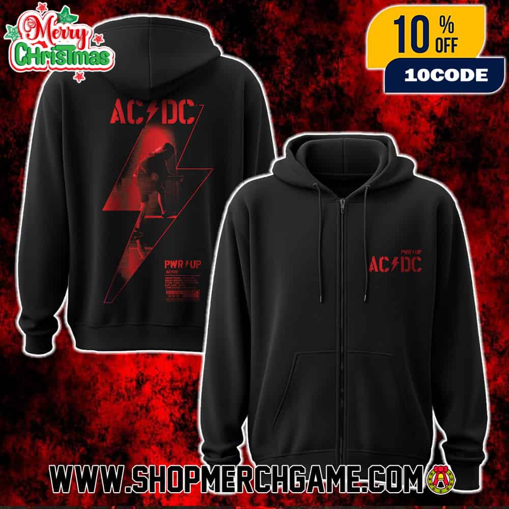 AC/DC PWR UP Australia North America Tour 2025 Angus Lightning Bolt Unisex Zip Hoodie AC/DC PWR UP Australia North America Tour 2025 Angus Lightning Bolt Unisex Zip Hoodie