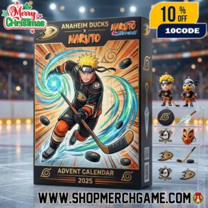 Anaheim Ducks x Naruto Ornament Advent Calendar 2025 Limited Edition Collectible NHL Hockey Team Collab Unisex Gift Box