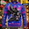 Arcane Jinx League Of Legends Knitted Ugly Christmas Sweater Jinx Get Jinxed Graffiti Style Blue Holiday Merch