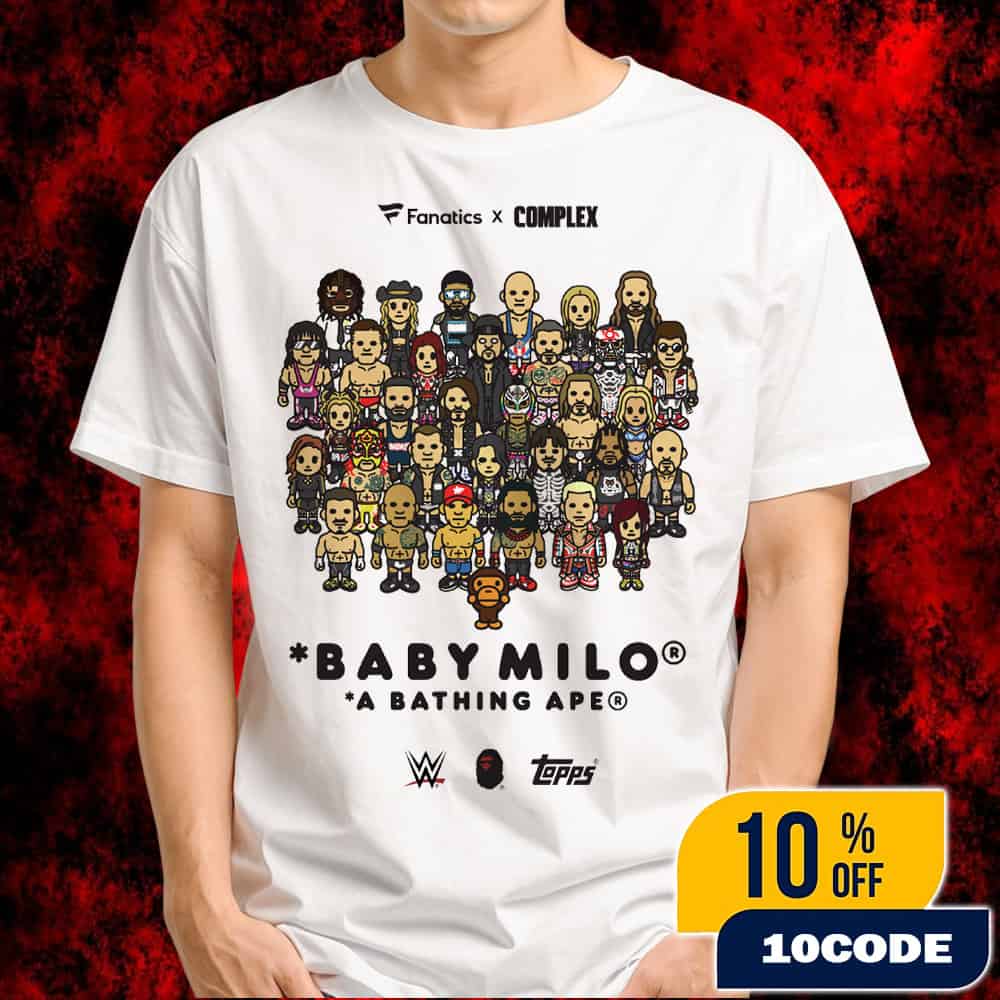 BABY MILO A Bathing Ape Is Ready To Rumble WWE x BAPE x TOPPS x Complex Celebration Of WWE Survivor Series 2025 Merchandise Unisex T-Shirt BABY MILO A Bathing Ape Is Ready To Rumble WWE x BAPE x TOPPS x Complex Celebration Of WWE Survivor Series 2025 Merchandise Unisex T-Shirt