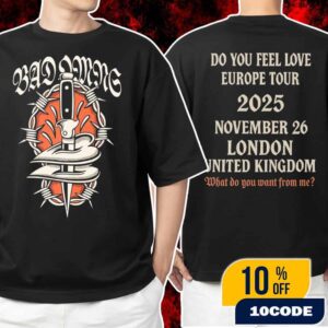Bad Omens Do You Feel Love Europe Tour 2025 On November 26 At London United Kingdom Unisex T-Shirt Merchandise