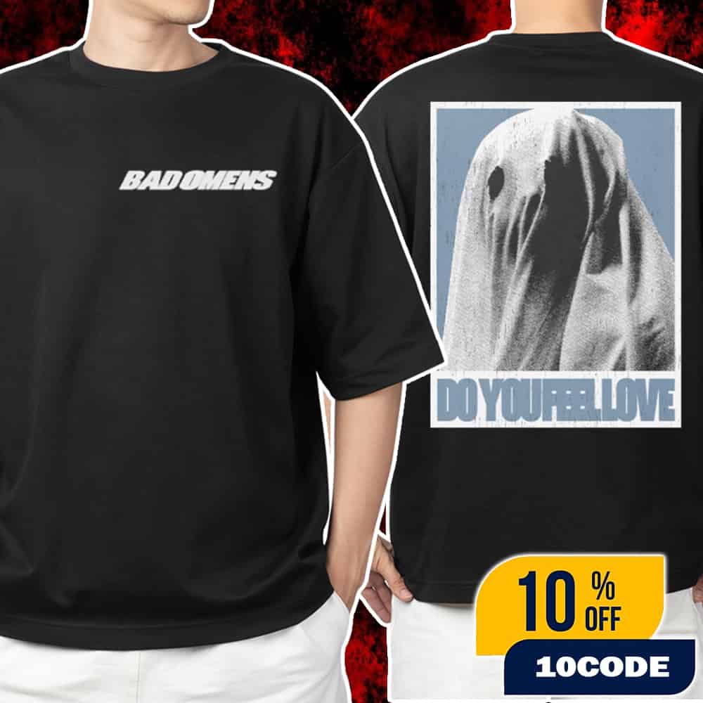 Bad Omens Final Drop Of 2025 Winter Collection DYFL Tee Do You Feel Love Ghost Artwork Unisex T-Shirt Merchandise Bad Omens Final Drop Of 2025 Winter Collection DYFL Tee Do You Feel Love Ghost Artwork Unisex T-Shirt Merchandise