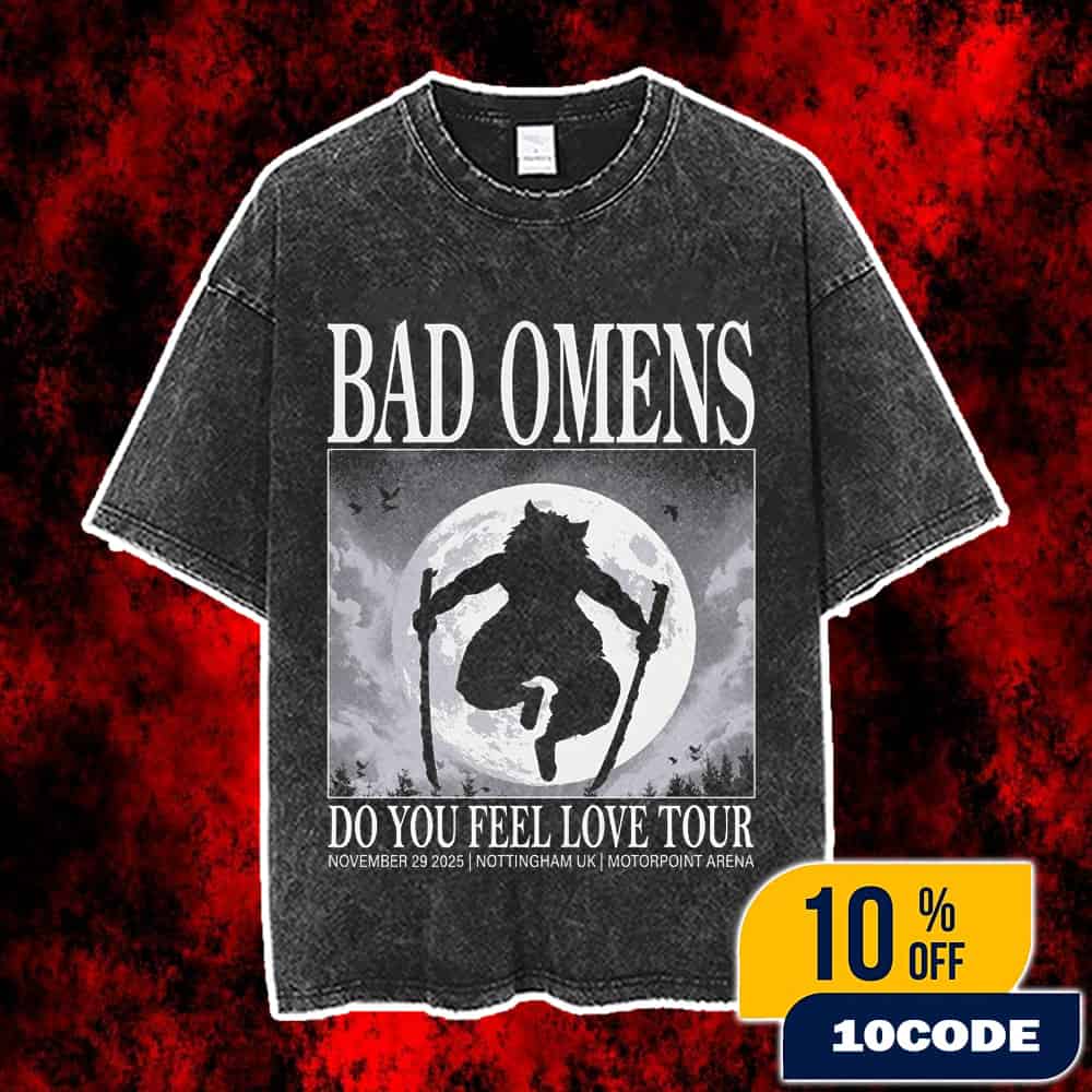 Bad Omens Winter 2025 Collection Available Boar Tee Inosuke Style Artwork Do You Feel Love Tour November 29 2025 At Nottingham UK Motorpoint Arena Vintage Washed Unisex T-Shirt Bad Omens Winter 2025 Collection Available Boar Tee Inosuke Style Artwork Do You Feel Love Tour November 29 2025 At Nottingham UK Motorpoint Arena Vintage Washed Unisex T-Shirt