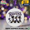 Baltimore Ravens x Peanuts Snoopy 2025 Christmas Ornament Collectible NFL Holiday Tree Decoration