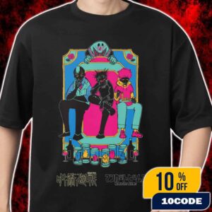 Beams Mangart x Jujutsu Kaisen Collaboration 2025 Japanese Streetwear Apparel Yuji Itadori x Choso x Kechizu x Eso Merch Unisex T-Shirt
