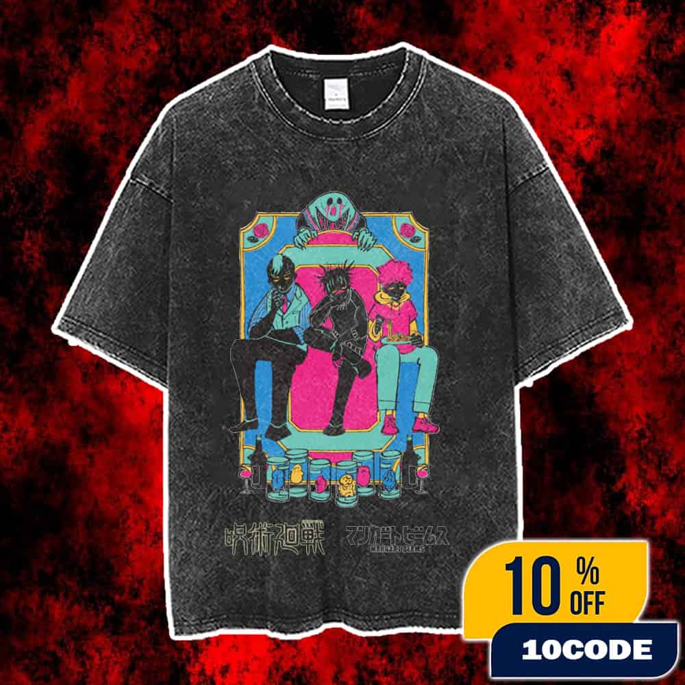 Beams Mangart x Jujutsu Kaisen Collaboration 2025 Japanese Streetwear Apparel Yuji Itadori x Choso x Kechizu x Eso Vintage Washed Unisex T-Shirt Beams Mangart x Jujutsu Kaisen Collaboration 2025 Japanese Streetwear Apparel Yuji Itadori x Choso x Kechizu x Eso Vintage Washed Unisex T-Shirt
