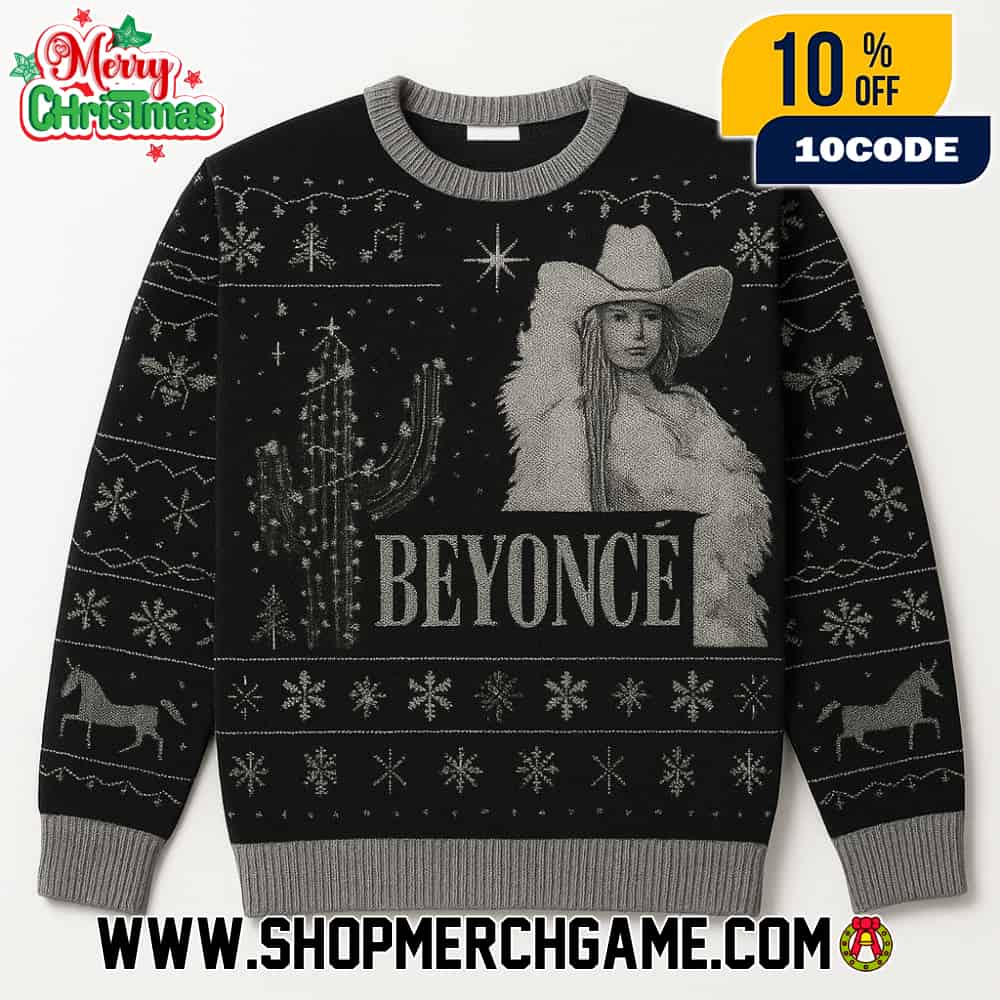 Beyonce Cowboy Carter Holiday Ugly Sweater With Snowflakes Cactus Knit Crewneck Beyonce Cowboy Carter Holiday Ugly Sweater With Snowflakes Cactus Knit Crewneck