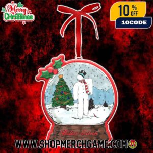 Billie Eilish Christmas Ornament Snowman Angel Winter Scene Snow Globe Holiday Tree Decoration Collectible Gift