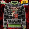 Billie Eilish I Want You To Stay For The Holidays Ugly Christmas Sweater Black Knitted Pullover With Fair Isle Pattern Gift Box Santa Hat Design Winter Holiday Collectible