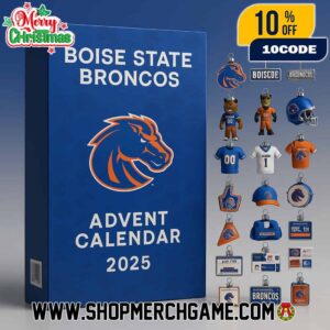 Boise State Broncos 2025 Advent Calendar 24 Day Holiday Countdown Collectible NCAA Football Ornament Set Gift University