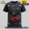 Bullet For My Valentine November 29 2025 Poster Explanada Azteca Ciudad De Mexico Black Eagle Red Roses Snake Gothic Concert Event Artwork 3D T-Shirt