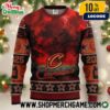 Cleveland Cavaliers x Stranger Things Season 5 Ugly Christmas Sweater Demogorgon NBA Basketball Holiday Jumper Knitted Fair Isle Winter Pullover Limited Edition
