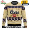 Busch Light Ugly Christmas Sweater Reindeer Snowflake Knit Pullover Holiday