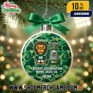 Cricket Celebration Bowl 2025 2026 Ornament NCAA Christmas Tree Decoration A Bathing Ape Camo Sports Collectible