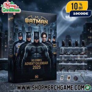 DC Comics Batman x Multiverse All Eras Advent Calendar 2025 With Collectible Mini Ornaments And Batmobile Figures