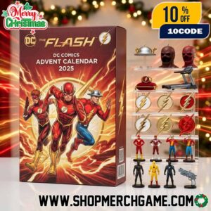 DC Comics The Flash Advent Calendar 2025 Official 24 Day Countdown Featuring Collectible Mini Figures Ornaments Barry Allen Wally West Jay Garrick