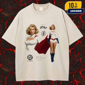 DCU Power Girl Concept Art By 21XFOUR Ft Sydney Sweeney As Power Girl 2025 Unisex Merch Washed T-Shirt