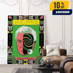 David Byrne Bass Concert Hall Austin Texas November 25-26 2025 Screen Printed Concert Poster By Morning Breath Inc Who Is The Sky Tour Poster Canvas Home Decor