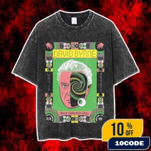 David Byrne Bass Concert Hall Austin Texas November 25-26 2025 Screen Printed Concert Poster By Morning Breath Inc Who Is The Sky Tour Vintage Washed Unisex T-Shirt