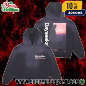 Dayseeker Winter 2025 Collection Creature In The Black Night CITBN Distressed Potassium Zip-Up Hoodie Unisex