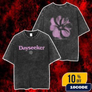 Dayseeker Winter 2025 Collection Creature In The Black Night Flower Unisex Two Sided Washed T-Shirt