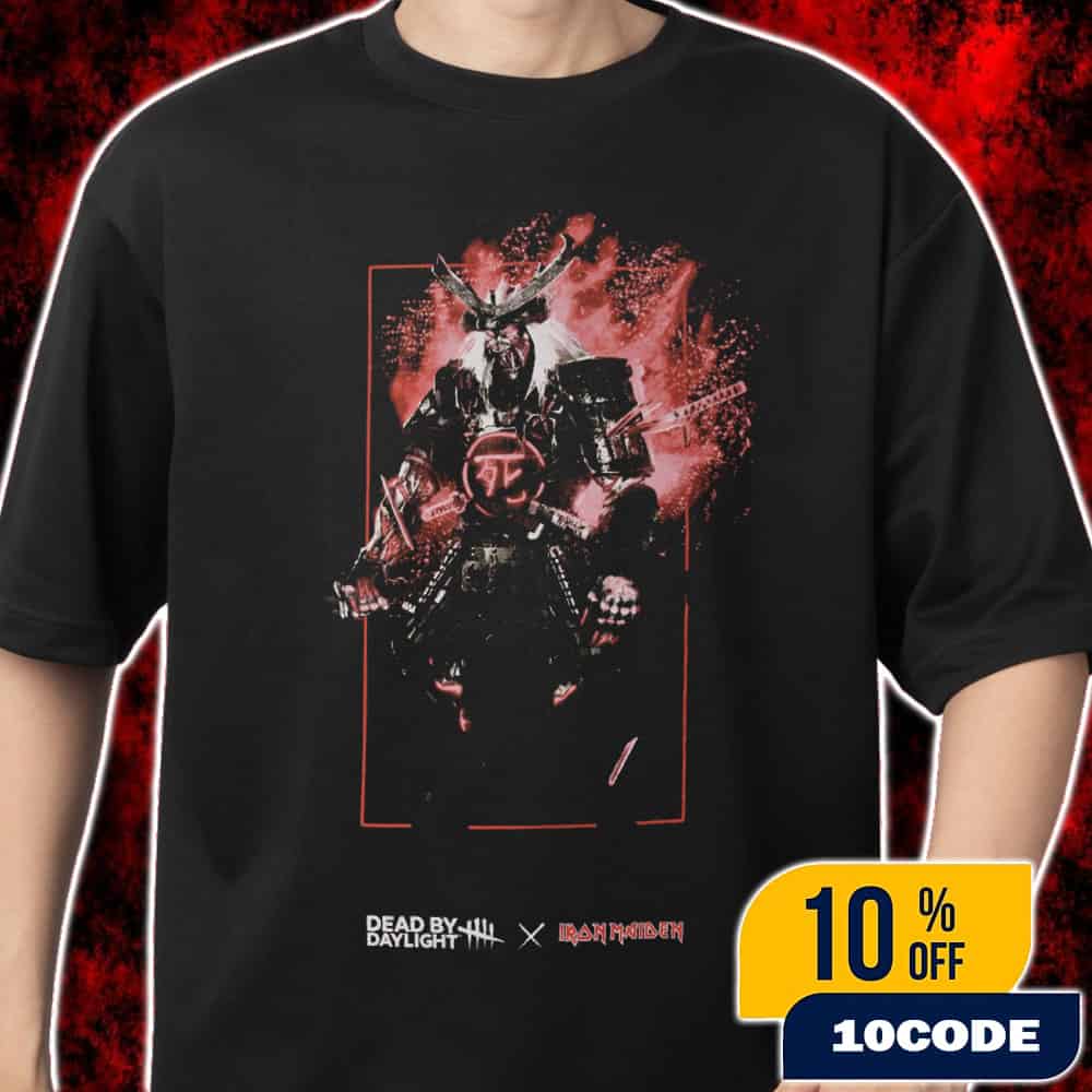 Dead By Daylight x Iron Maiden Oni Samurai Eddie Killer Artwork Merch Unisex T-Shirt Dead By Daylight x Iron Maiden Oni Samurai Eddie Killer Artwork Merch Unisex T-Shirt