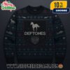 Deftones x Dickies New Collab Collection 2025 Ugly Christmas Sweater Black Knitted Crew Neck White Pony Horse Holiday Band Merch Gift For Music Fans Deftones x Dickies New Collab Collection 2025 Ugly Christmas Sweater Black Knitted Crew Neck White Pony Horse Holiday Band Merch Gift For Music Fans