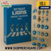 Detroit Lions Advent Calendar Ornament 2025 Collectible Mini Figurines Holiday Countdown Gift Set 24 Days Christmas Decorations NFL Memorabilia