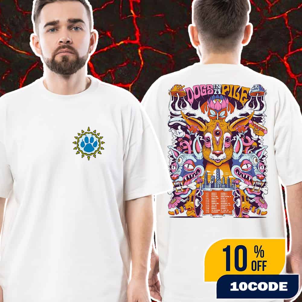 Dogs In A Pile Midwest Tour Poster By Chris Gipple Tour Dates Autumn 2025 Chicago Grand Rapids Detroit Unisex T-Shirt Merch Dogs In A Pile Midwest Tour Poster By Chris Gipple Tour Dates Autumn 2025 Chicago Grand Rapids Detroit Unisex T-Shirt Merch