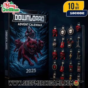 Download Advent Calendar 2025 With 24 Heavy Metal Rock Music Ornaments Skull Guitar Drum Set Lightning Bolt Collectible Figurines Christmas Holiday Countdown Gift For Metal Fans