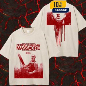 Eminem Marshall Mathers And Slim Shady Massacre Detroit Chainsaw New Halloween 2025 Collection Two Sides Washed Unisex T-Shirt