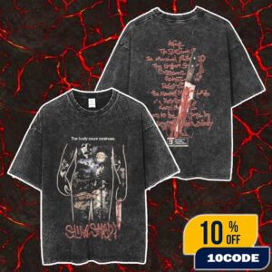 Eminem Slim Shady Massacare Capsule Body Count New Halloween 2025 Merch Collection Merch Unisex Two Sided Washed T-Shirt