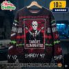 Metallica Heavy Metal Christmas Chaos Ugly Sweater Green Black Knit Pullover With Grinch Lightning Skulls Guitars Fair Isle Pattern Holiday Festive Winter Jumper