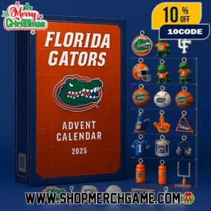 Florida Gators Advent Calendar 2025 With 24 Collectible Ornaments Charms NCAA Football Holiday Countdown Gift For Fans