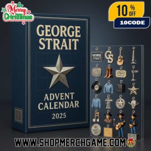George Strait Advent Calendar 2025 24 Collectible Ornaments Star Boot Guitar Country Music Legend Holiday Decorations Premium Box Set